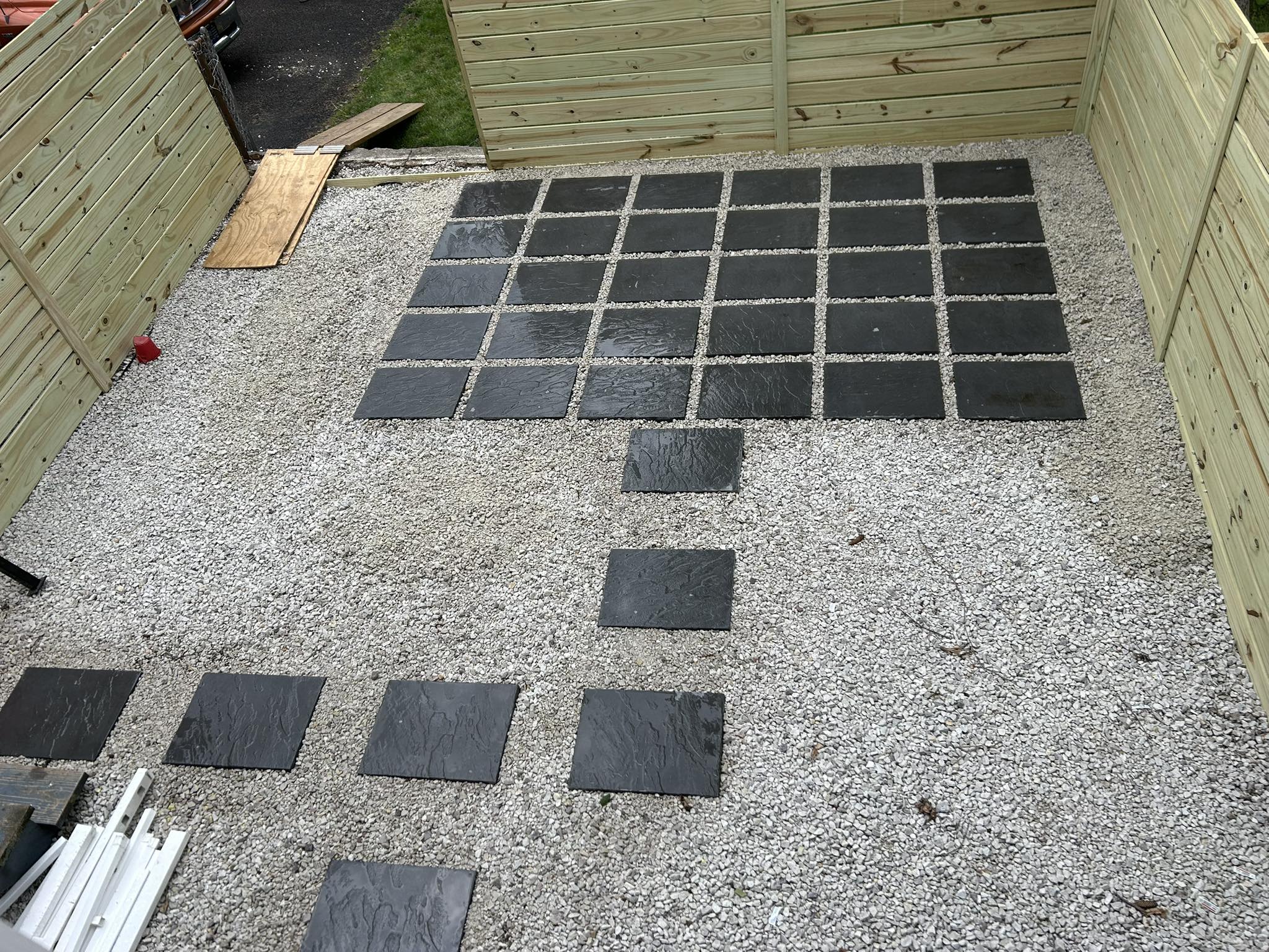 Paver installation landscaping project